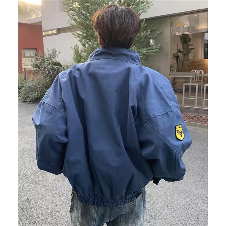 1506A/GJ600/P133美式立领牛仔外套春秋冬季加绒加厚棉服夹克,男装工装外套,星座1506A