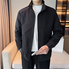 轻熟风~男生秋季夹克上衣外套菱形格JK8452-P85，男装夹克，星座1012-1