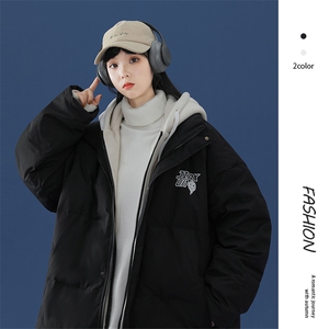 冬季假两件大码保暖带帽印花白鸭绒羽绒服 Y5816-P190【特价】图片