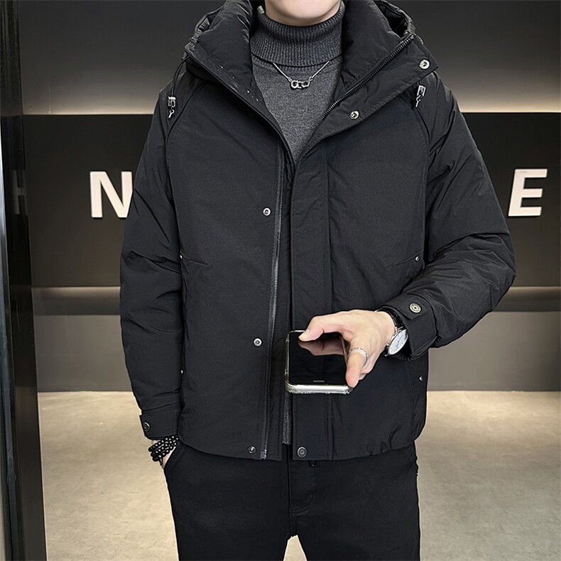 L-4XL 9956-P235 标50绒 短款连帽羽绒服男 充绒克重150-200g图片