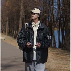 特批65春秋季高品质拼接PU夹克外套PJK01，男装夹克，电商B370