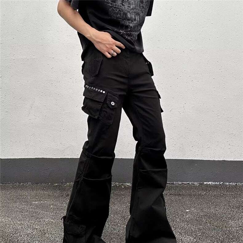 2026美式高街口袋褶皱微喇男女cleanfit宽松牛仔裤K71576-P58网图,男装牛仔裤,电商B245