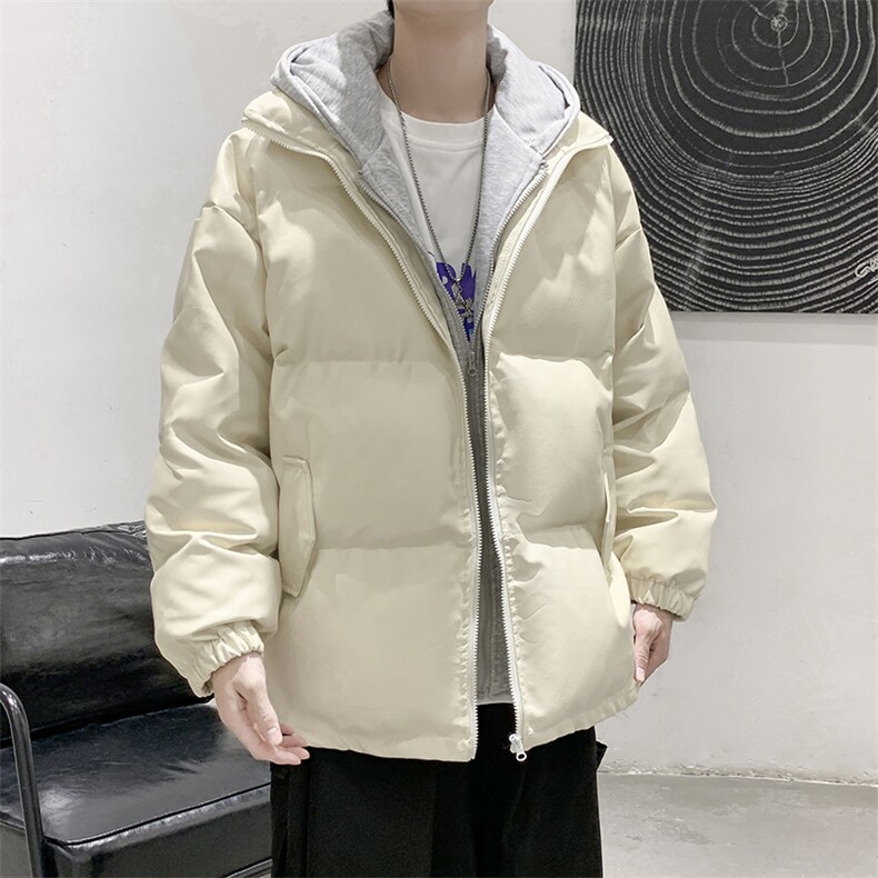 现货冬装港风拼接百搭潮流皮外套加厚棉衣上衣D201-DM75-125,男装棉衣,电商D321-1