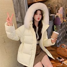 现货90白鸭绒超大狐狸毛羽绒服送手套2B153-8813-P450-K585，女装羽绒服，2B153