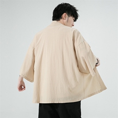 2025风时尚春夏棉麻披风开衫男宽松防晒服小众风衣-666特p25，男装风衣，星座815（原A203）