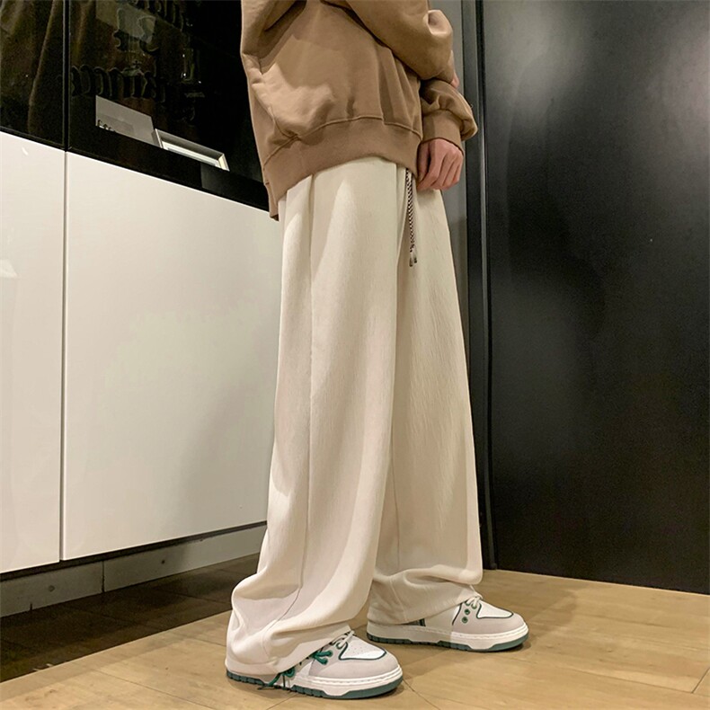树皮皱宽松直筒运动裤男生休闲裤KD525-P40,女装休闲裤,电商D312-1
