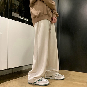 树皮皱宽松直筒运动裤男生休闲裤KD525-P40图片