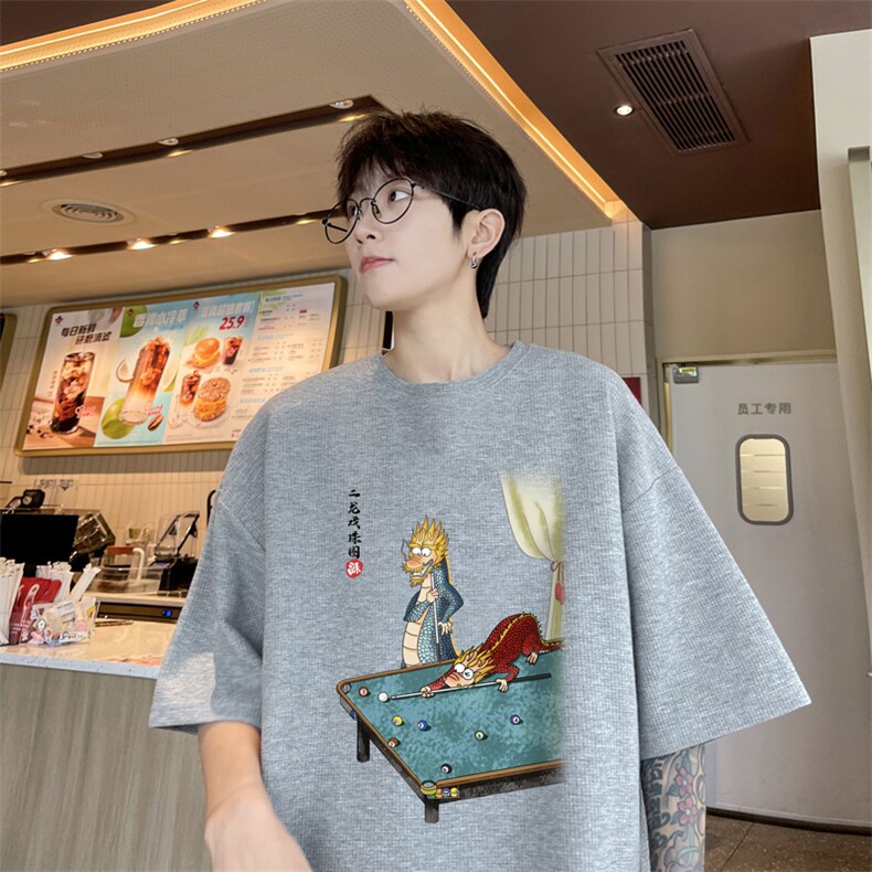量大优 供视频  华夫格短袖T恤半袖男 HDX522-特P18图片