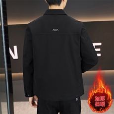 夹克男高品质翻领加棉加厚外套商务休闲青年上衣-P130，男装夹克，星座310B-3