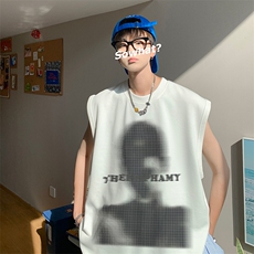 夏季男装背心/马甲/坎肩美式抽象人物印花无袖T恤B239-1251-P23，男装背心/马甲，星座514-2(原B239)