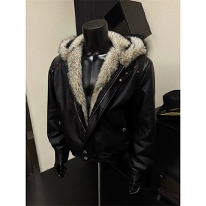 美式座山雕毛领加绒加厚棉服夹克男冬季cleanfit外套HT284-P150图片