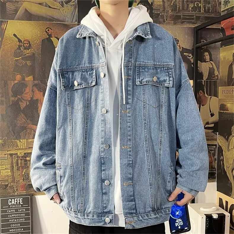 夹克秋季翻领长袖收口袖潮外穿男新款标准潮流印花百搭W312/P62,男装夹克,星座506