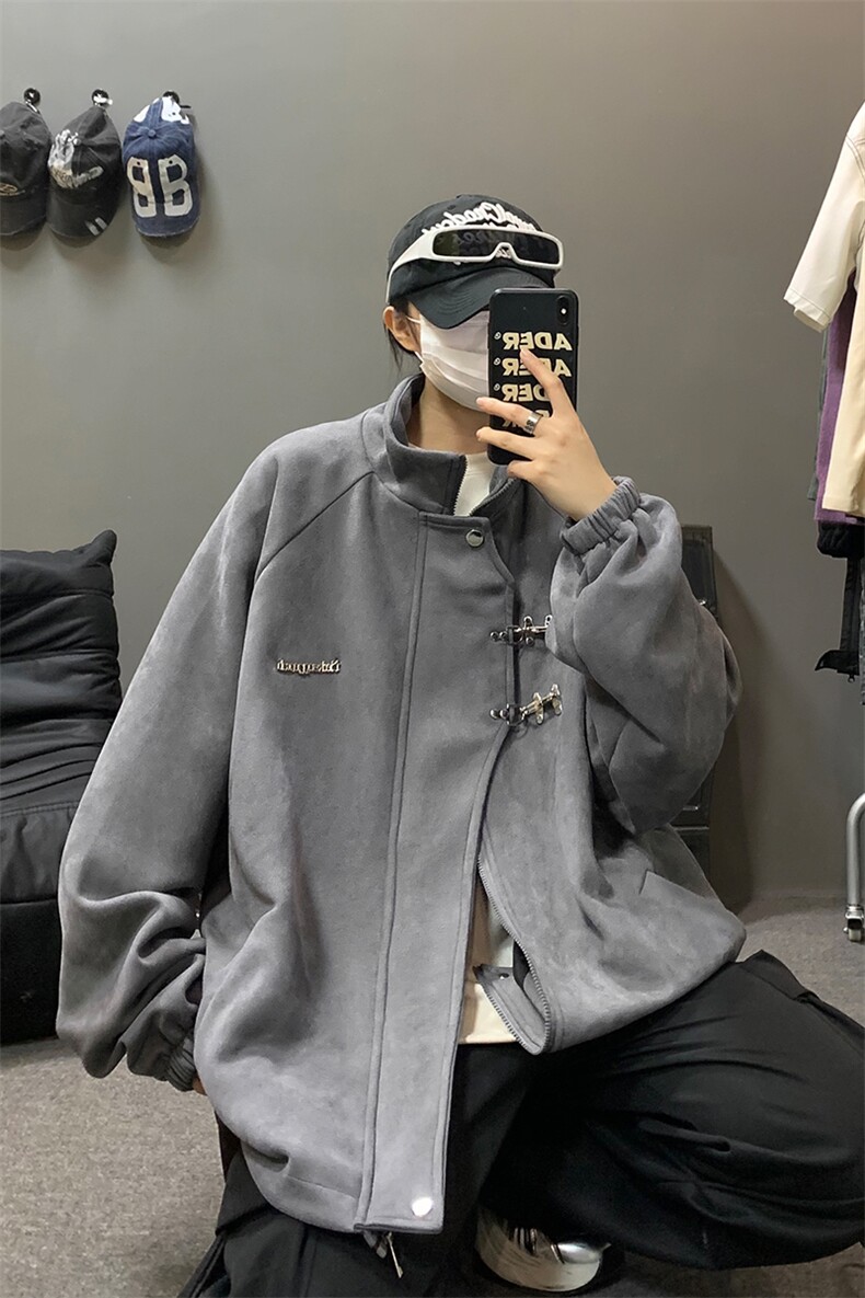 重磅！麂皮绒复合夹克飞机扣外套CP43-特P60控价：108,男装夹克,电商B371