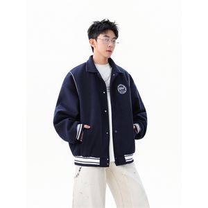 高品高克美式学院风棒球服宽松复古休闲夹克 WT2538-特P70-控138图片