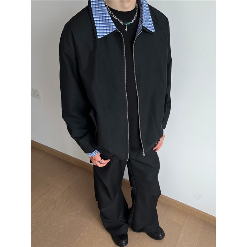 B999-P622025秋季新款miu系卡其色哈灵顿复古学院风夹克外套，男装夹克，电商B323A