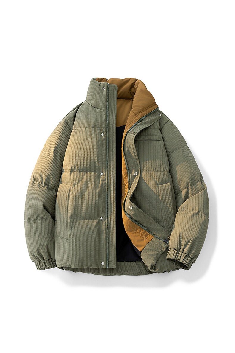 立领玉米格高街肌理感羽绒服情侣新冬90白鸭绒2025SYR2601-P240,男装羽绒服,星座610B-1