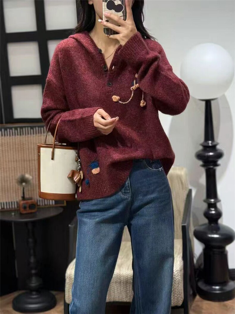 2025年秋季连帽通勤套头单件时尚百搭通勤简约休闲，女装羊绒衫，初婷羊绒
