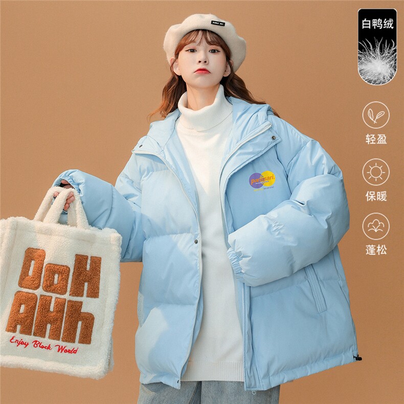 2026冬装新款简约印花百搭白鸭绒连帽羽绒服外套YR137P225控298,男装羽绒服,A247A