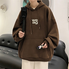 抖音供货、重磅360克现货字母印花连帽卫衣宽松HD019-1-LMWY4451，男装卫衣，电商019-1