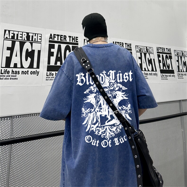 重磅水洗美式高街做旧短袖潮流夏装T恤ST3050-P38控58,男装T恤,电商B370