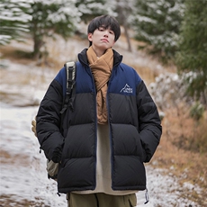 新疆山系冬款字母印花宽松立领休闲棉服A247-MY6255特批85控138，男装棉衣，电商A247