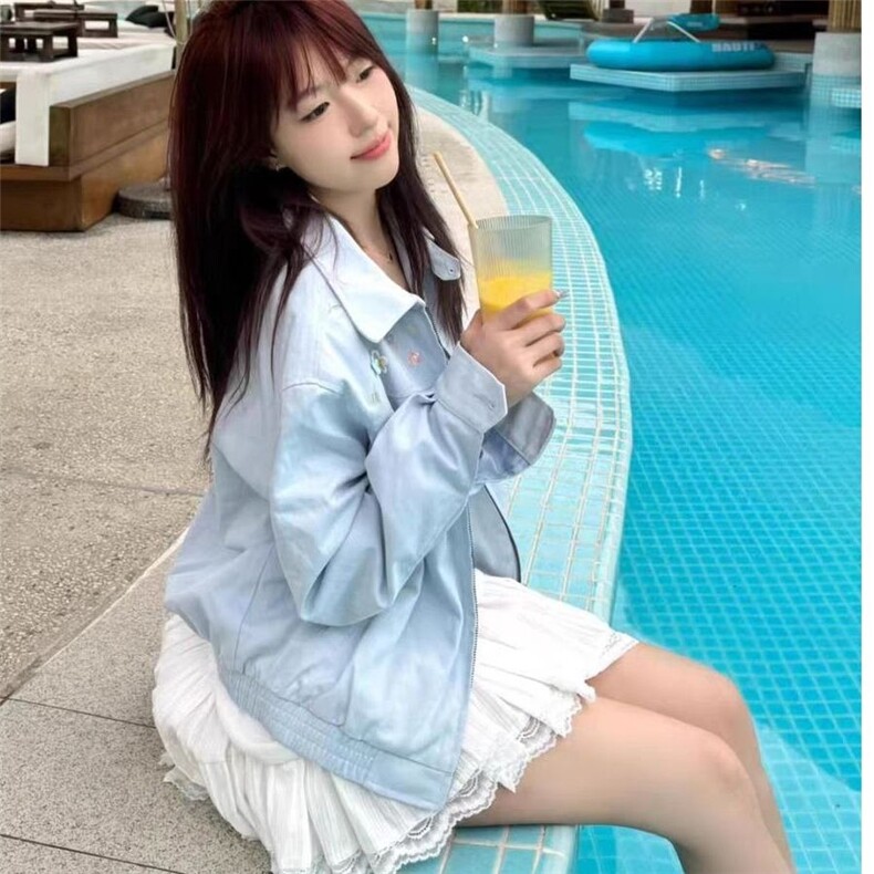 外套女新款宽松百搭刺绣短款夹克上衣潮JK730-P62,男装夹克,星座208-5