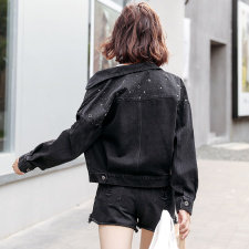 牛仔外套女短款2024年秋季新款宽松时尚休闲牛仔衣夹克百搭小个子,女装牛仔外套,臻衣坊