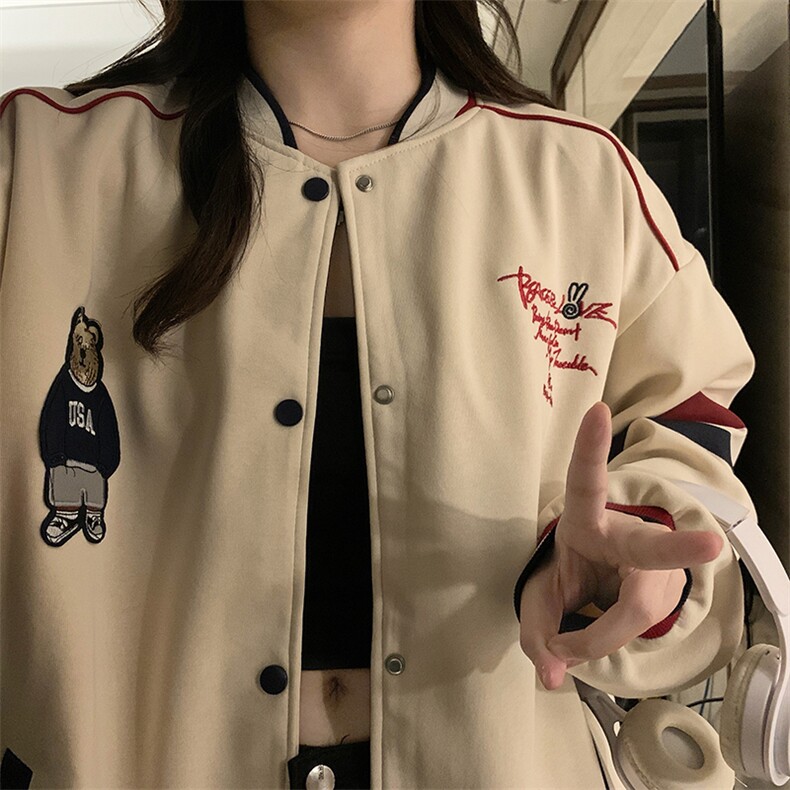 美式2025秋季新款底特律夹克女春秋鹿皮绒翻领工装外套C818-P100,男装夹克,星座911-2(原星座613-2）