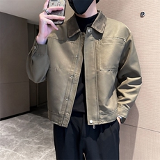 社会小伙高端短款宽松韩版大衣外套风衣夹克男A236-FY8019-P125，男装夹克，电商A236
