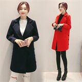 中长款长袖2020年冬季甜美羊毛毛呢外套西装领直筒，女装毛呢外套，笃写