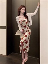 早秋新款！2件套连衣裙！当下就可以卖！可以防晒服！，女装连衣裙，依挺好