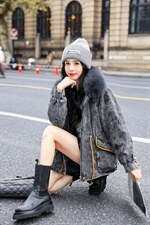 狐狸毛领牛仔！MLXL！现货！！，其它，欧雅斯丹·尔