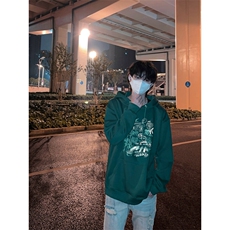 手绘涂鸦印花LOGO男女情侣潮牌连帽卫衣，男装卫衣，星座310A-4