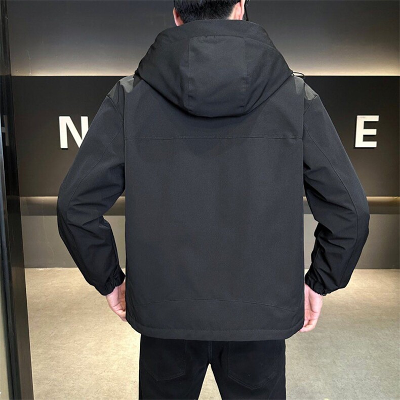 M22P1202025秋冬新款二棉加棉夹克连帽冲风衣男士外套棉服,男装风衣,星座414（原B263）