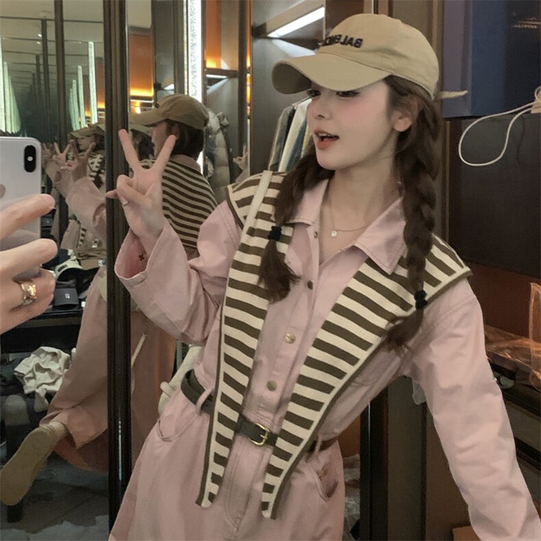 182-8569-P135-K188-粉色设计感带披肩收腰连衣裙,女装连衣裙,帛香坊