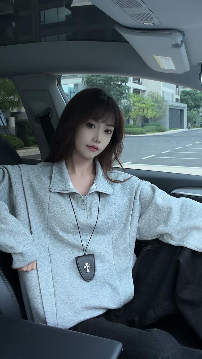 雪尼尔立领卫衣美式复古潮流打底设计重磅翻领外套卫衣常规P42,男装T恤,电商B319