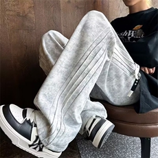 K150-P322025春秋潮牌慵懒风直筒休闲裤男士简约时尚宽松百搭，男装休闲裤，电商B323A
