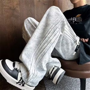 K150-P32 2025春秋潮牌慵懒风直筒休闲裤男士简约时尚宽松百搭图片