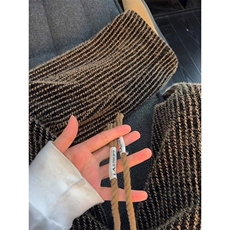 美式竖条纹灯芯绒裤子男款秋冬垂感慵懒风编织卫裤直筒运动休闲裤，男装休闲裤，星座506A