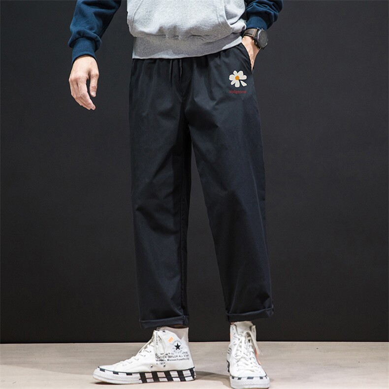 K43059-P25加绒款-P35休闲裤男士大码宽松九分运动裤男裤男直筒,男装休闲裤,电商A040A