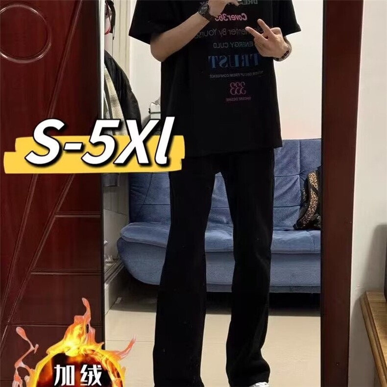美式高街复古牛仔裤男新款宽松直筒长裤513ACK2653加绒38,男装牛仔裤,星座513A