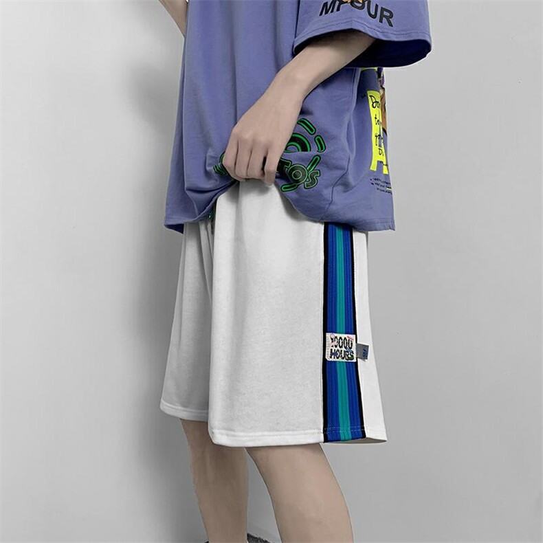 休闲裤男夏季宽松短裤百搭潮流阔腿五分裤港风运动裤p35，男装休闲裤，星座1511