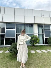 重工设计款开衫小毛衣，女装针织衫/毛衣，朗蔻