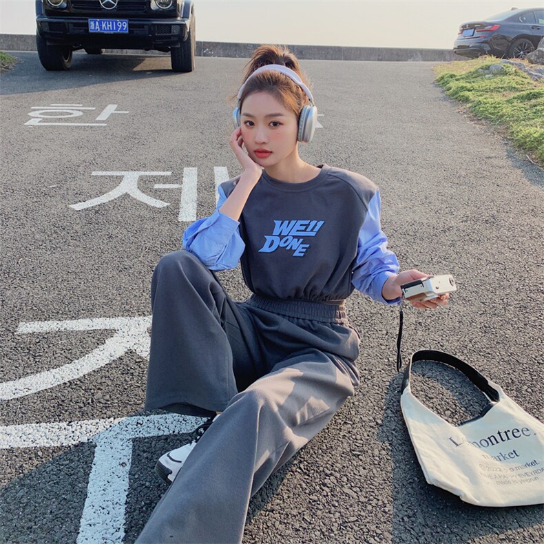 新款现货休闲拼接撞色两件套212A-601款-P125-控178,女装套装/套裙,浙宝212A