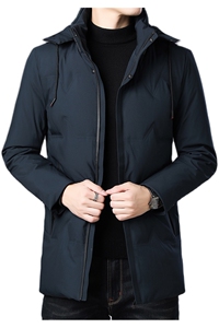 XS98208冬季男士羽绒服男装连帽中长款白鸭绒潮流加厚保暖P220图片