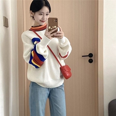 设计感圆领套头毛衣2025秋冬宽松外穿慵懒高级感针织上衣SWM20，男装针织衫/毛衣，星座516A