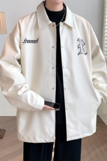 秋装新品简约印花夹克2023潮休闲棒球服外套男女8175-P85控价128，男装夹克，电商A441-1