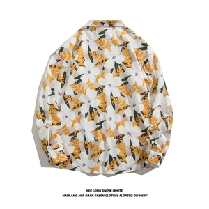 长袖衬衫男港风日系韩版潮流帅气衬衣C2324P32图片