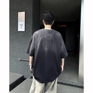 8XL-M 满天星轻奢烫钻宽松版落肩纯棉短袖T恤新款夏百搭上衣DX337图片