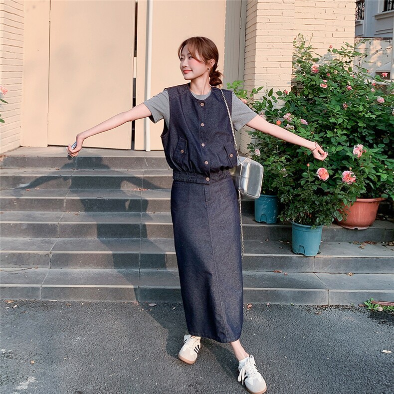 【现货】工装裙马甲两件套洋气运动装2009款P165K238,女装套装/套裙,2C316